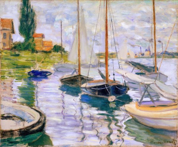 Claude Monet Voiliers sur la Seine 1874 50 60 190
